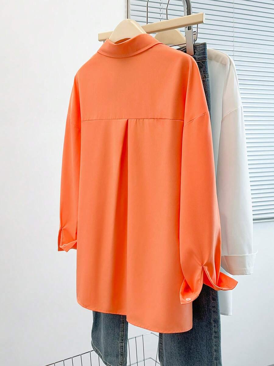 Airaco Women Solid Button-Up Shirt