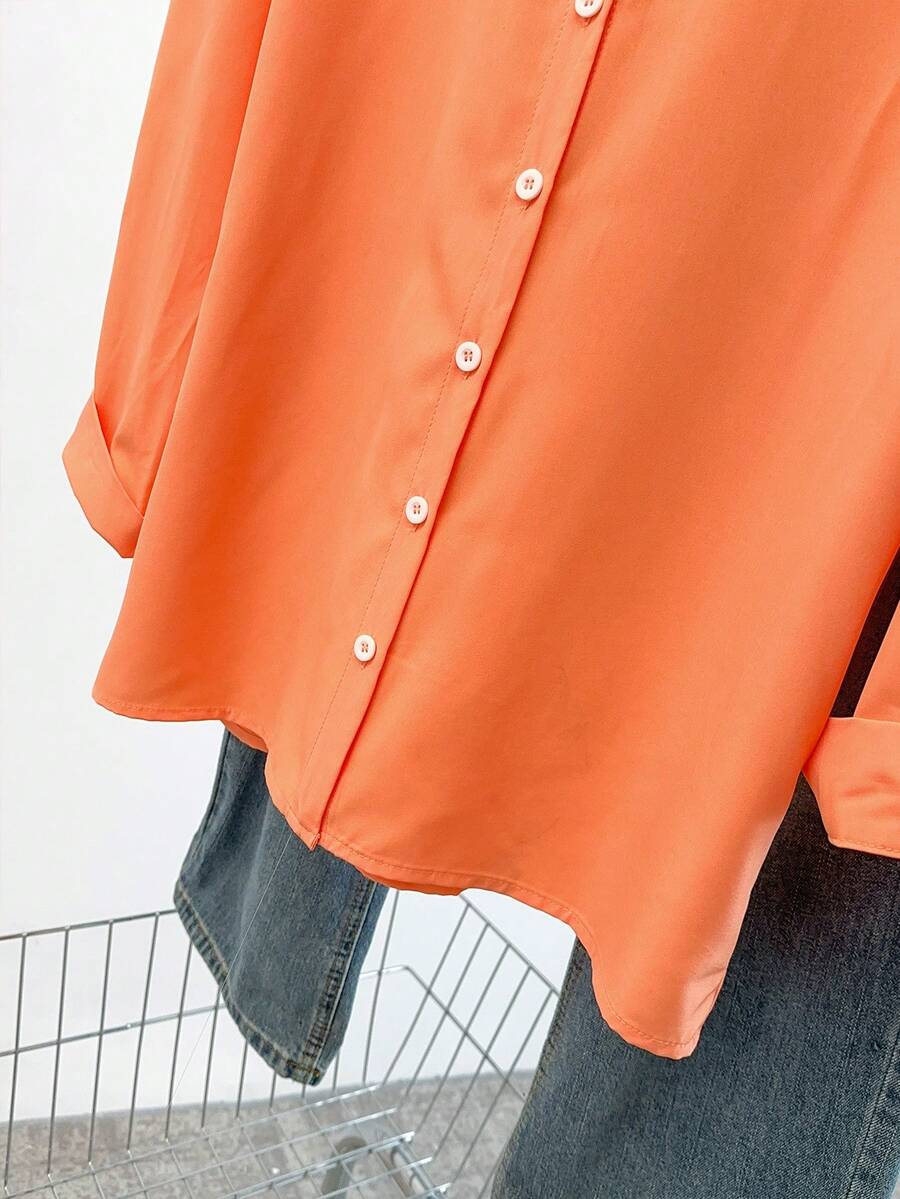 Airaco Women Solid Button-Up Shirt