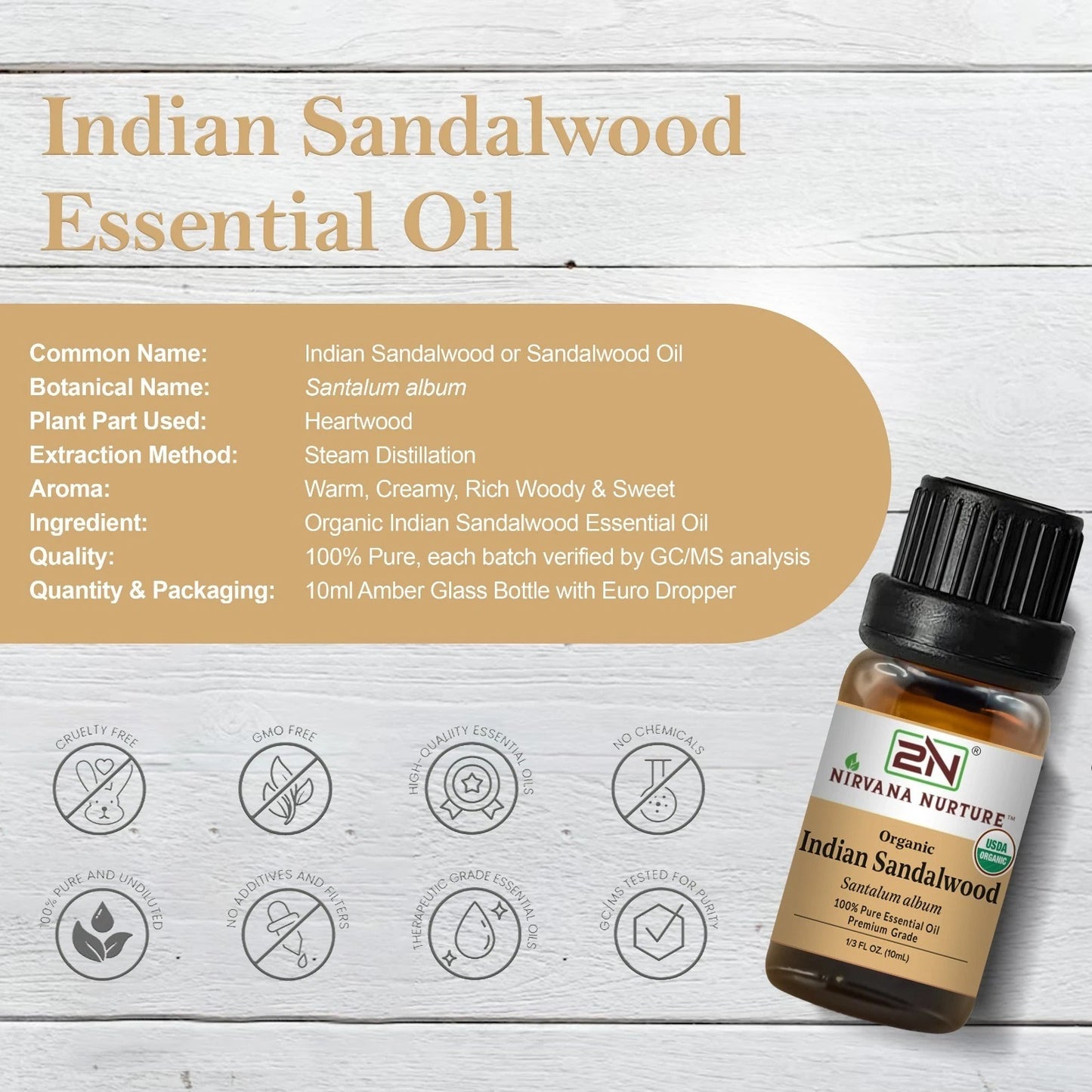 Organic Sandalwood Essential Oil Pure