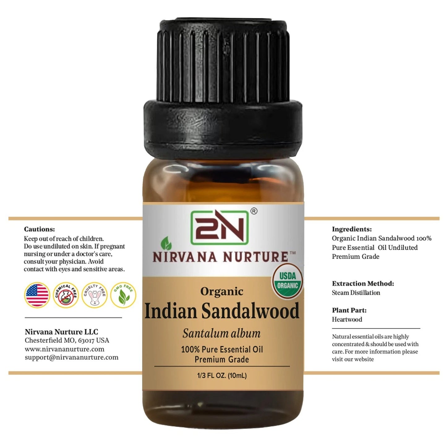 Organic Sandalwood Essential Oil Pure