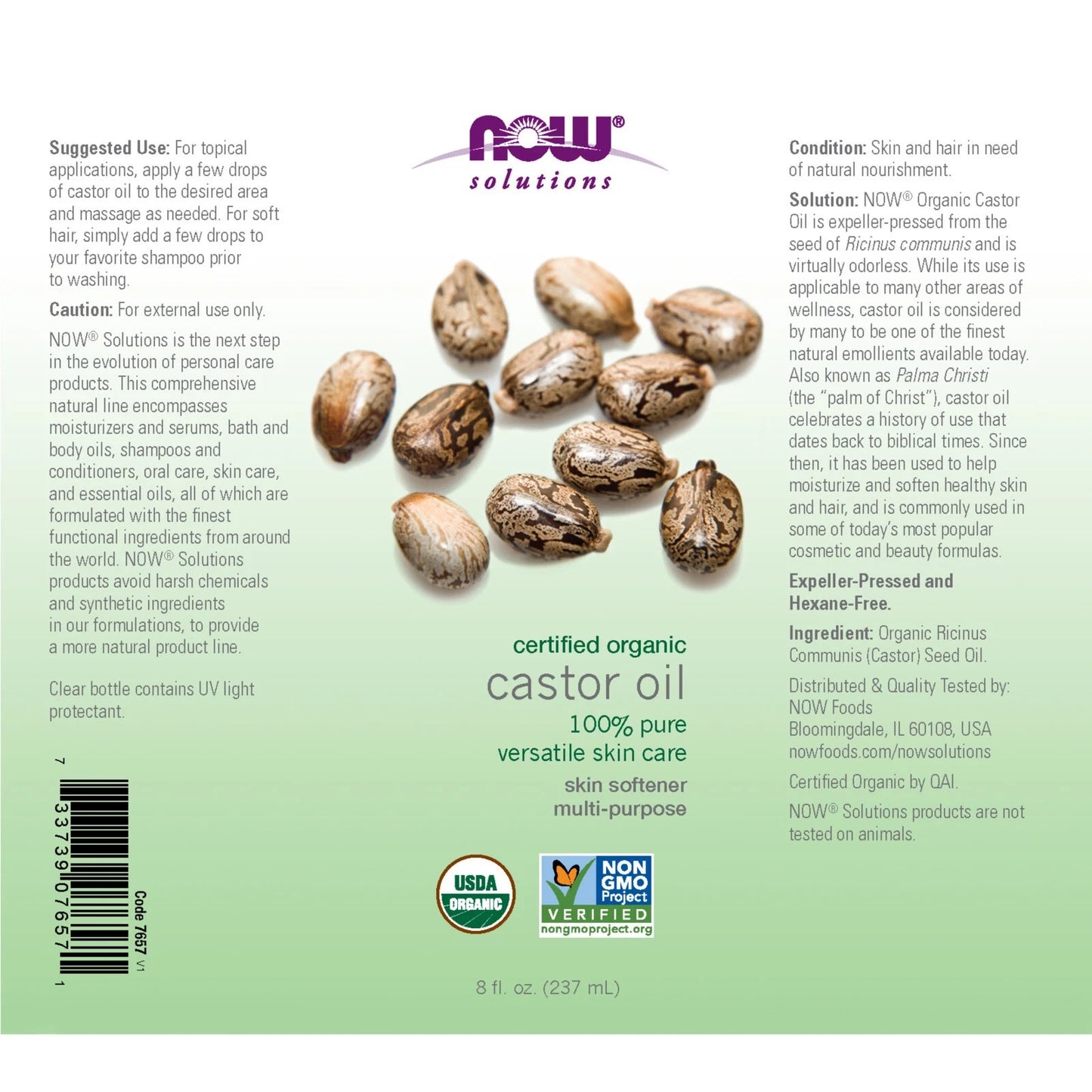 NOW Organic Castor Oil