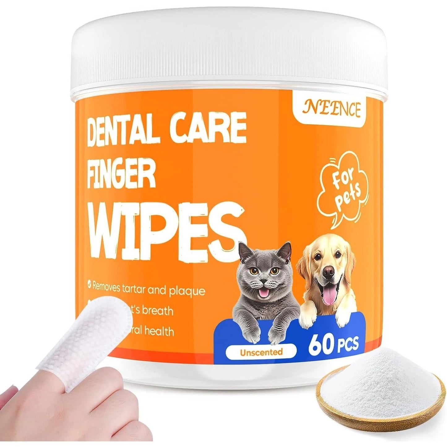 Pet Dental Care Finger Wipes