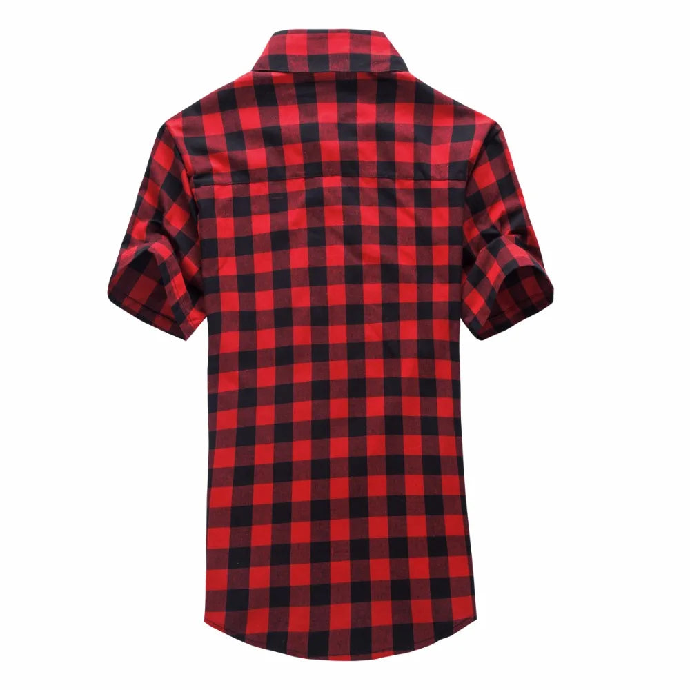 Men’s Red Black Plaid Shirt