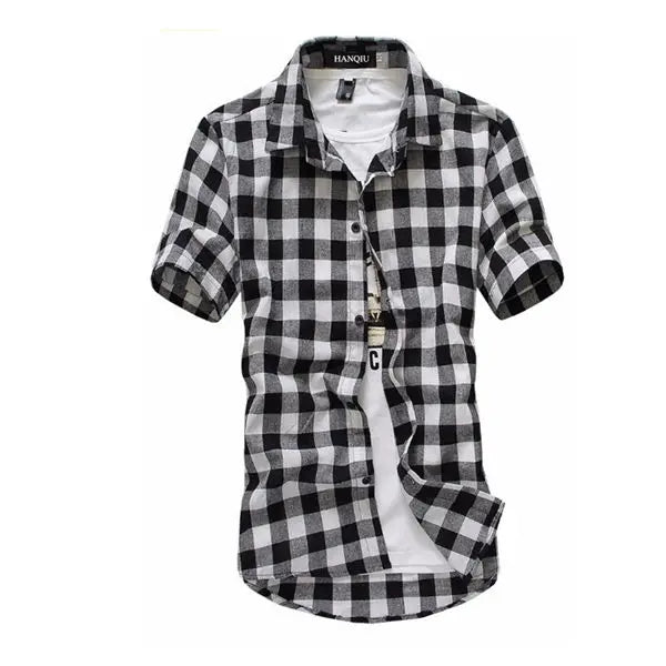 Men’s Red Black Plaid Shirt