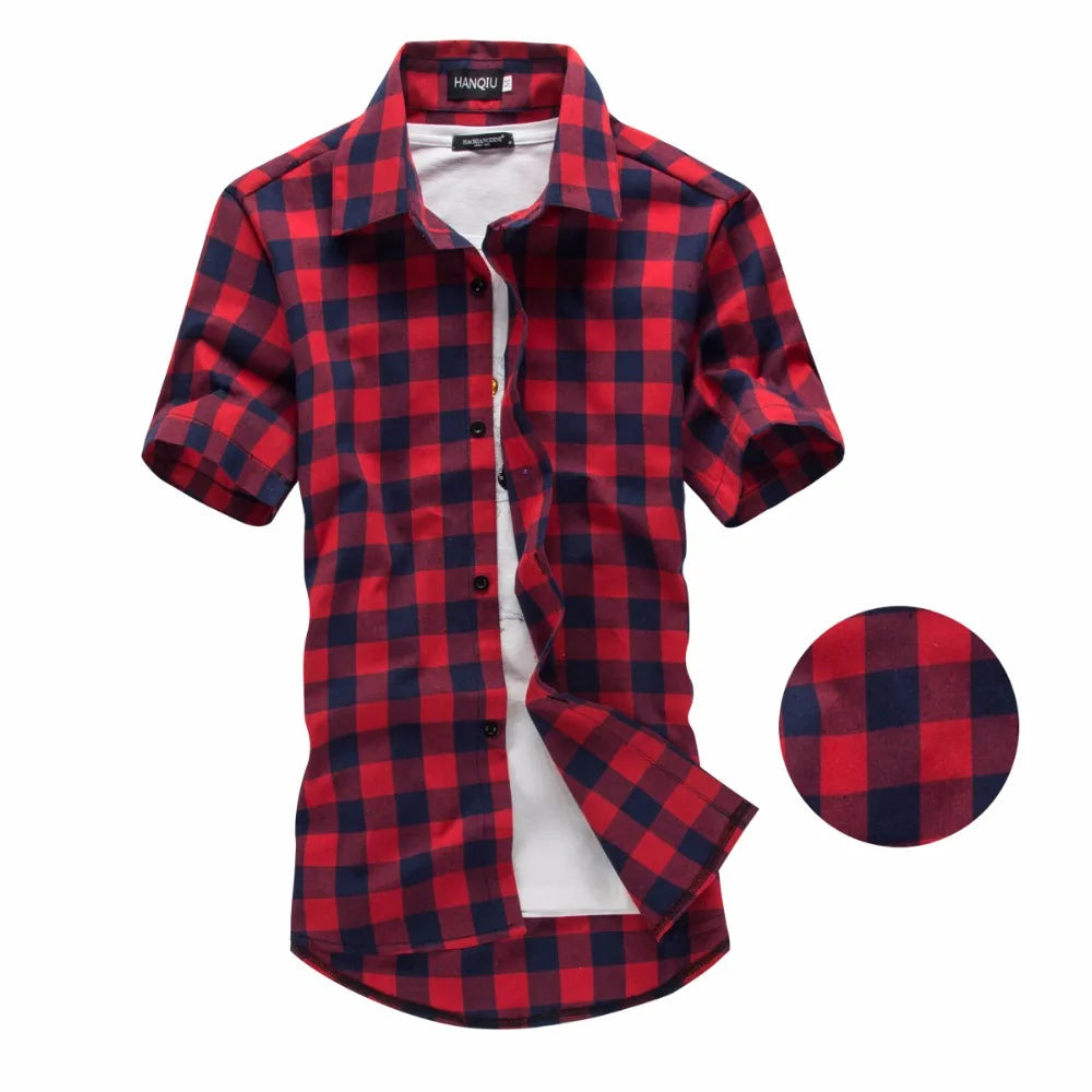 Men’s Red Black Plaid Shirt