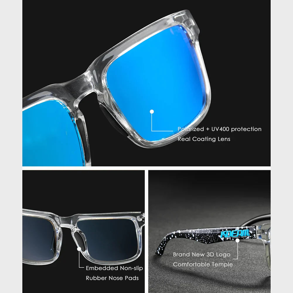 KDEAM Polarized Unisex Square Sunglasses