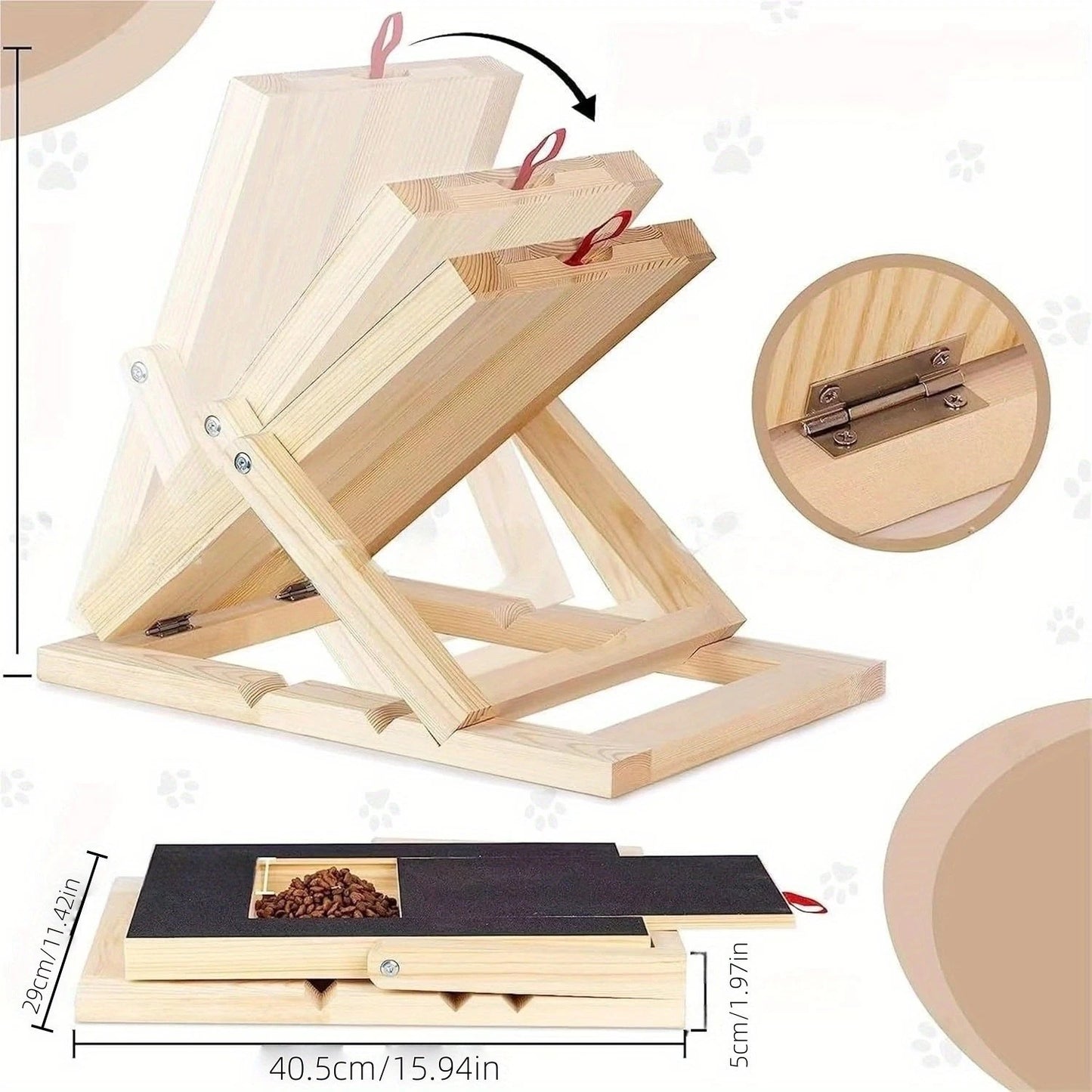 Wood Dog Nail Scratch Pad
