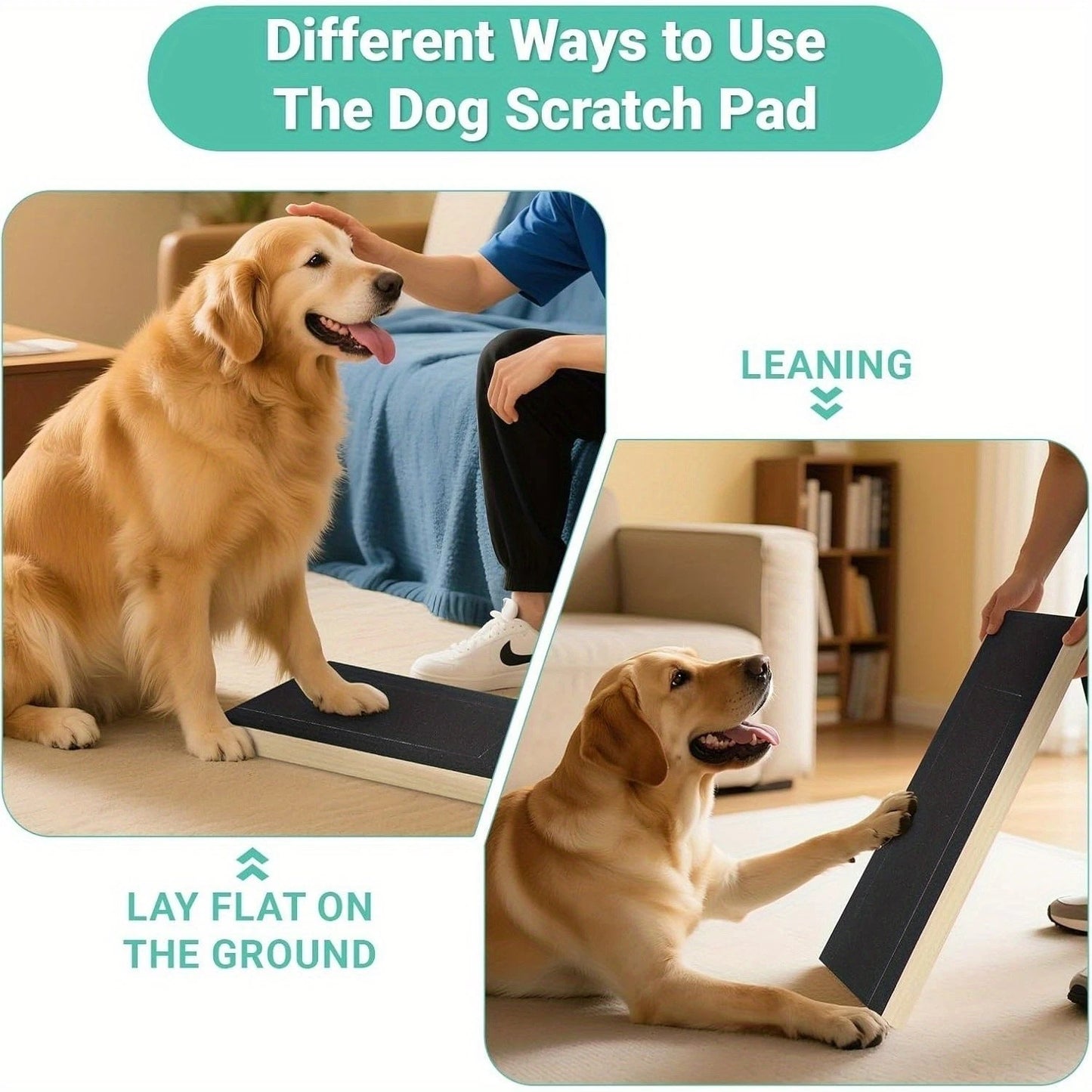Wood Dog Nail Scratch Pad