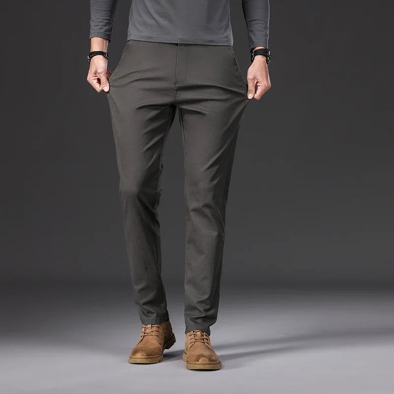 Men's Cotton Slim Straight Casual Pants