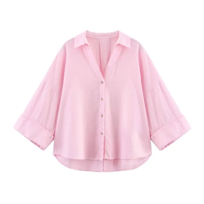 HipSeam Asymmetric Hem Women Shirt