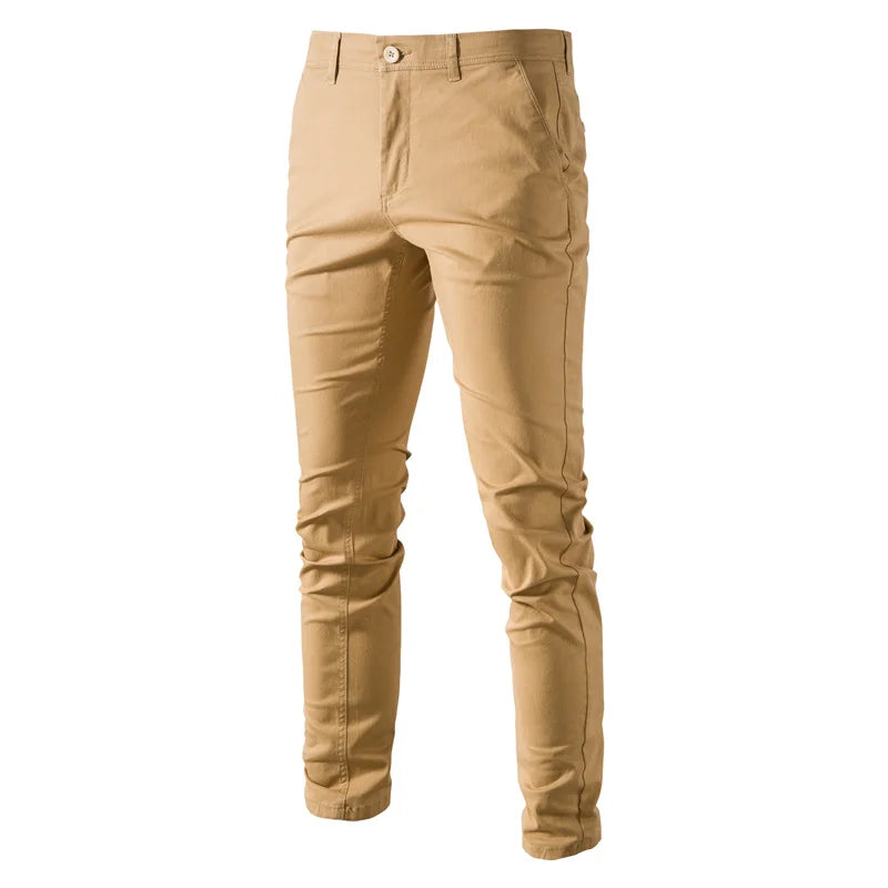 AIOPESON Cotton Slim Fit Men Trousers