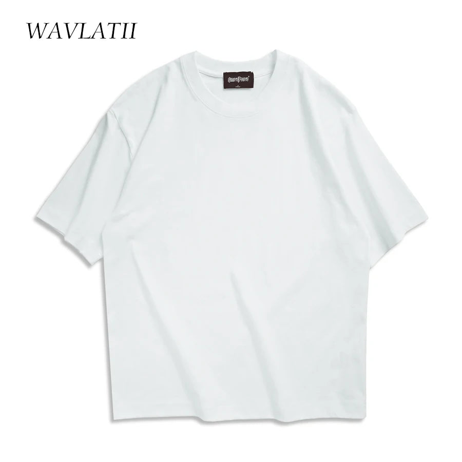 WAVLATII Unisex Oversized Summer T-Shirt