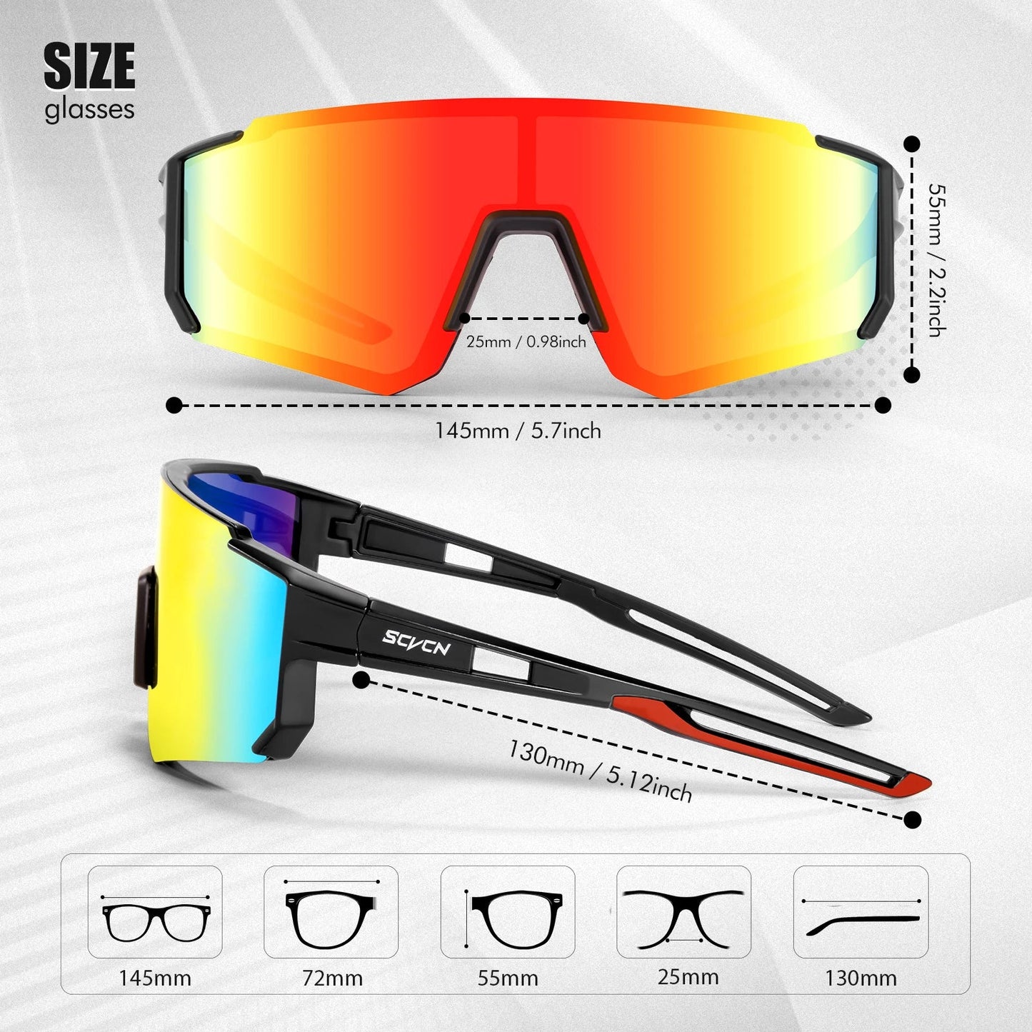 SCVCN Outdoor UV400 Cycling Sunglasses