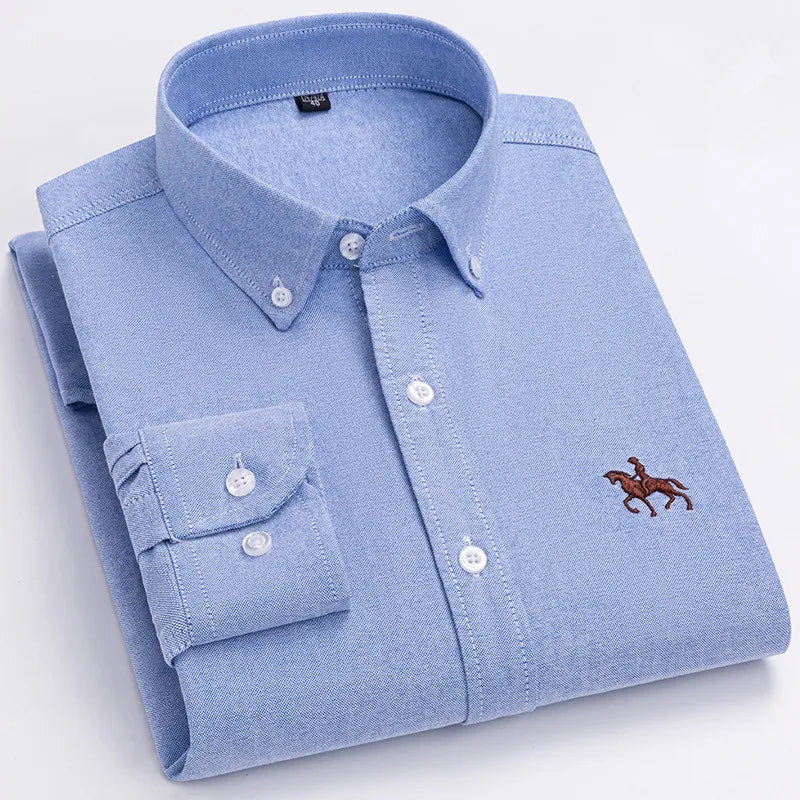 Men's Cotton Oxford Dress Shirt