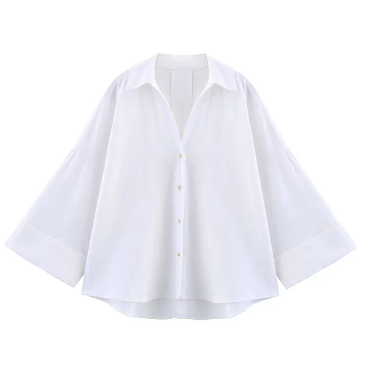 HipSeam Asymmetric Hem Women Shirt