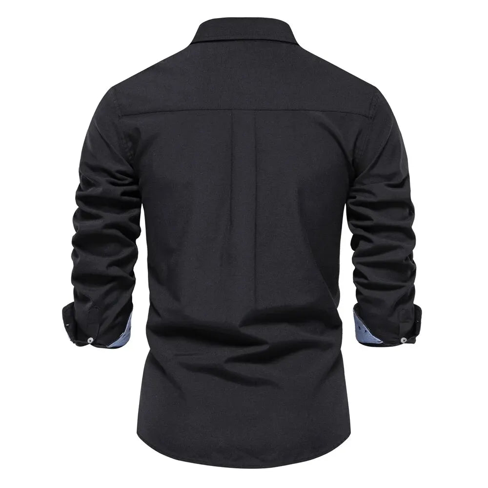 AIOPESON Men's Cotton Oxford Shirt