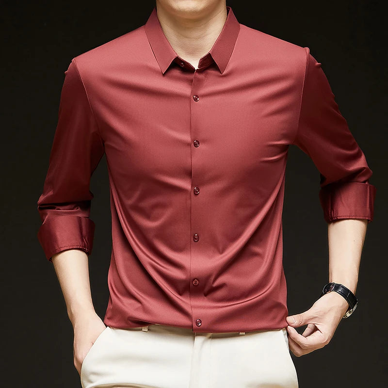 Premium Men’s Ultra-Stretch Dress Shirt