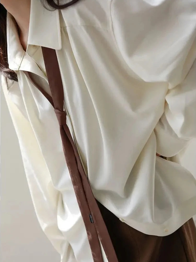 Women’s Korean Oversize Button-Up Shirt