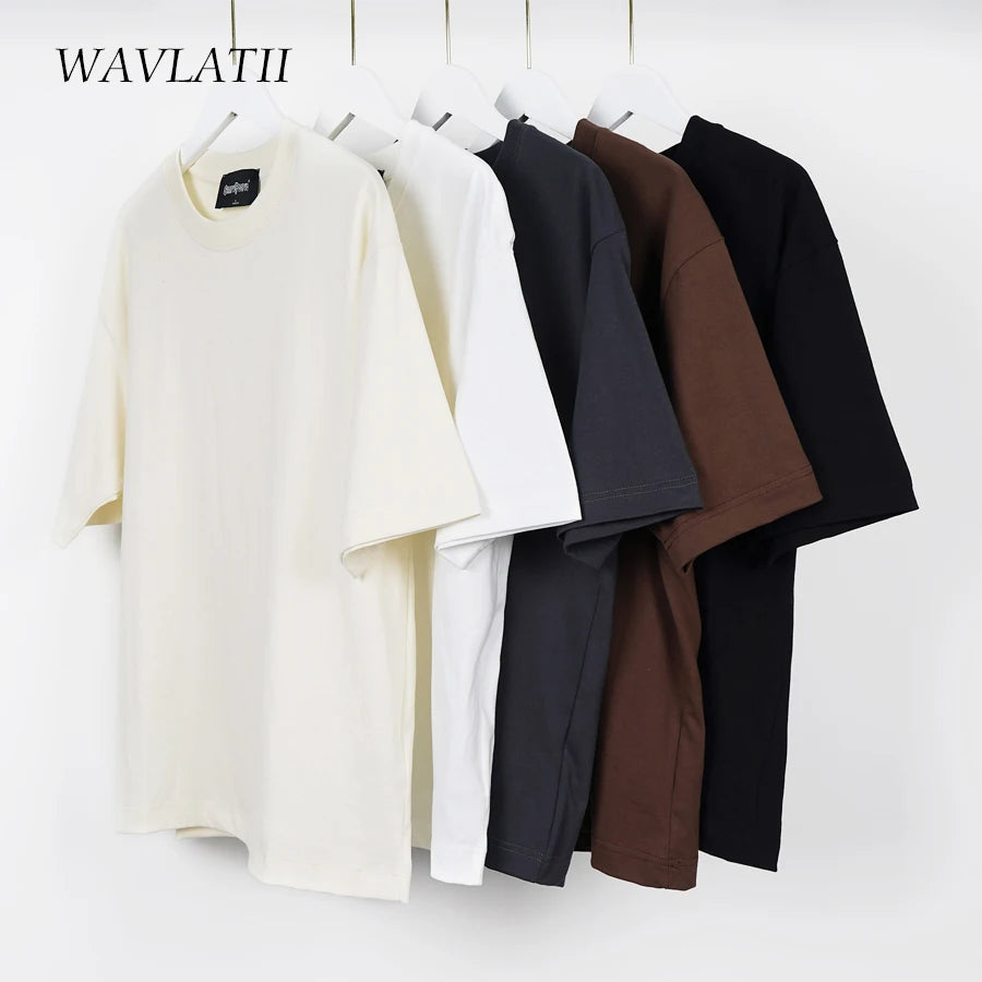 WAVLATII Unisex Oversized Summer T-Shirt