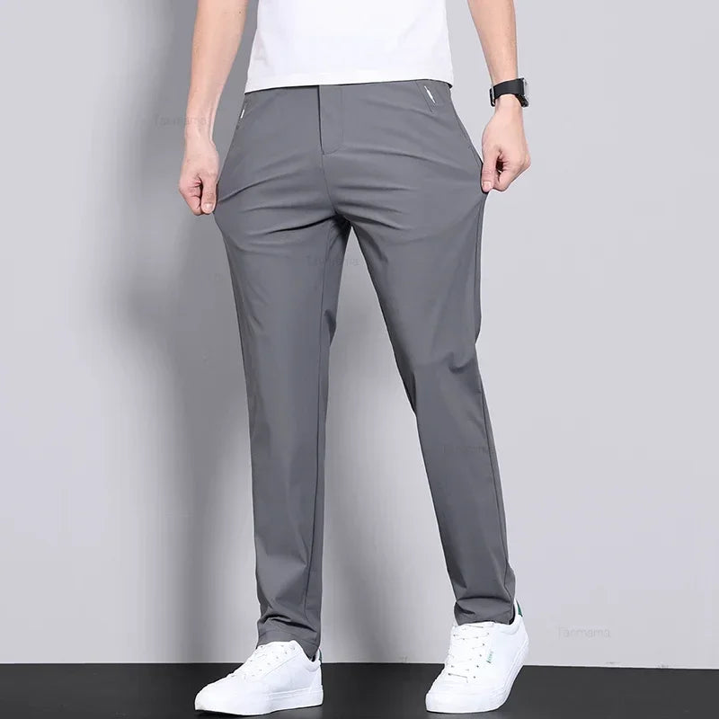 Men's Ice Silk Summer Business Trousers