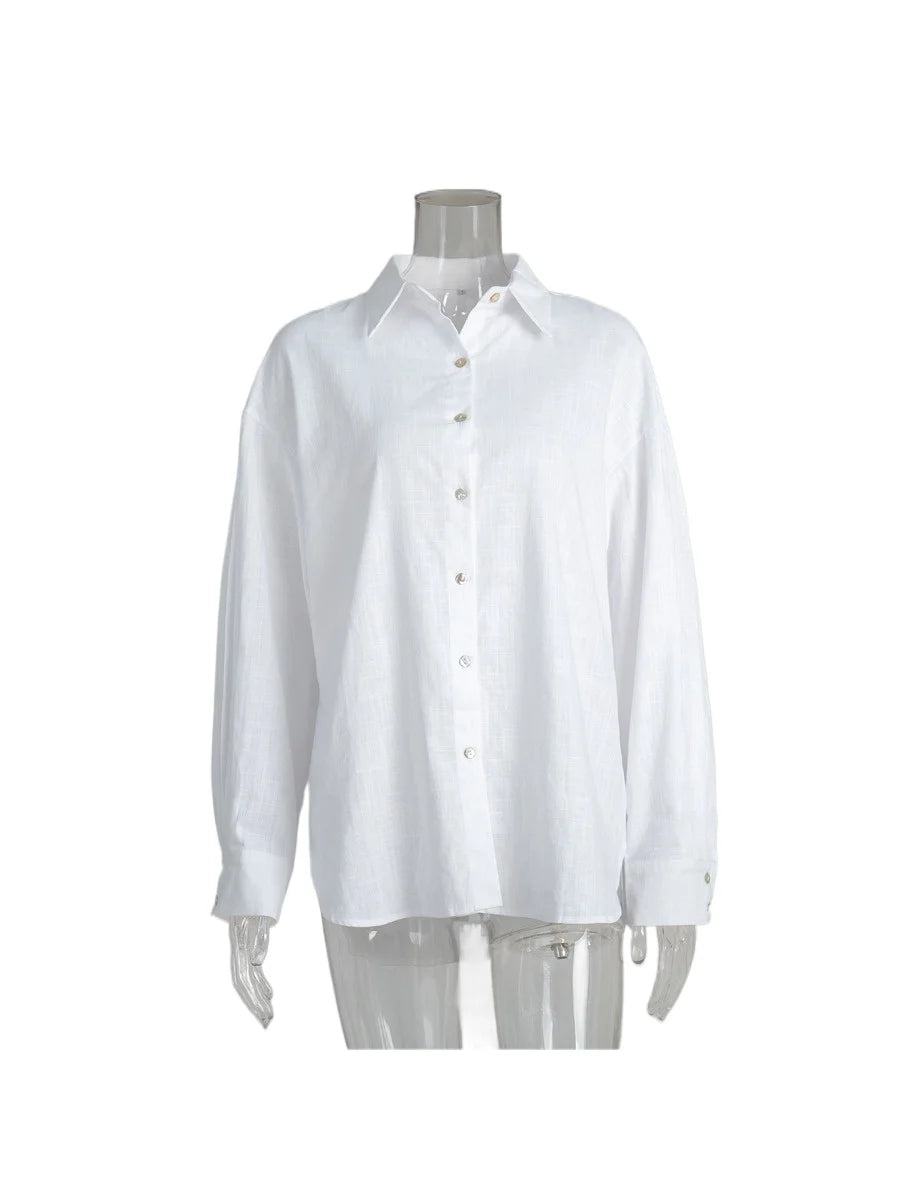 Bornladies Cotton Loose Casual Shirt