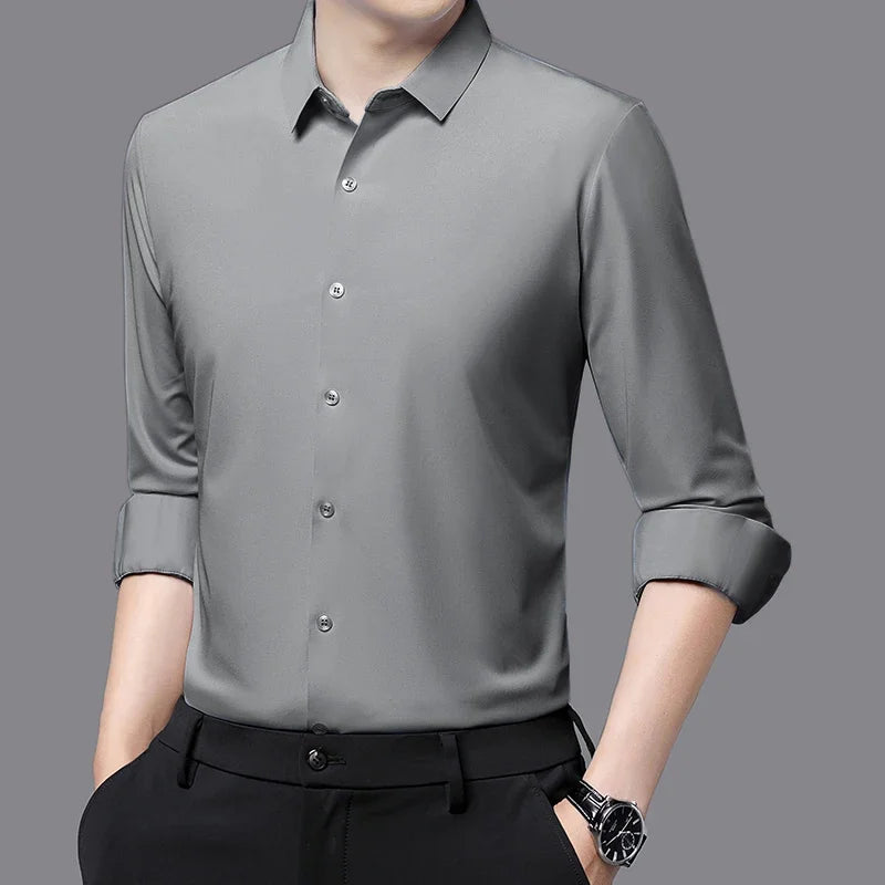 Premium Men’s Ultra-Stretch Dress Shirt
