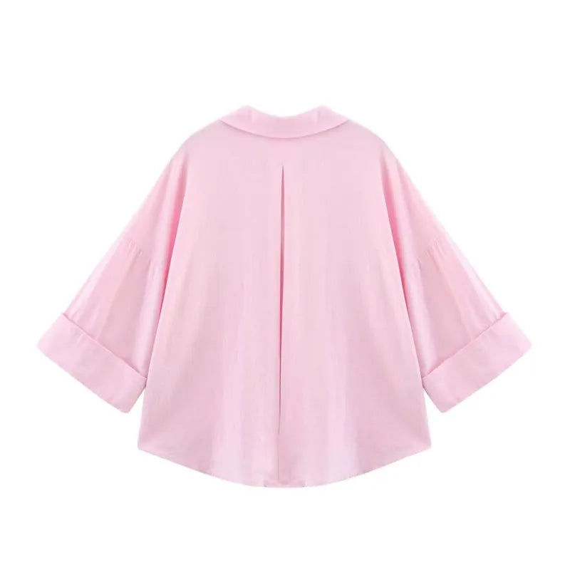 HipSeam Asymmetric Hem Women Shirt
