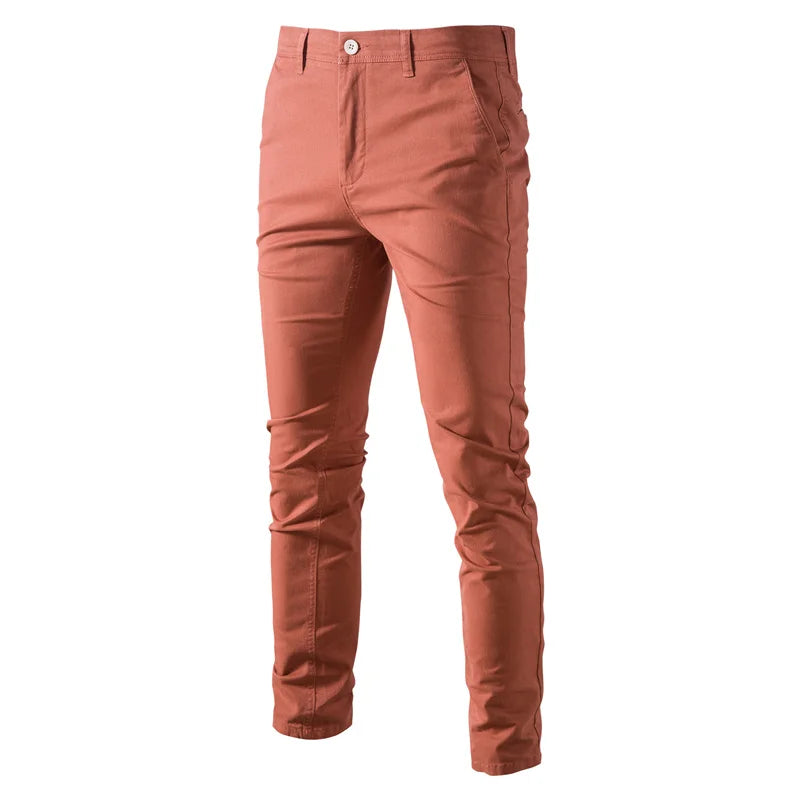 AIOPESON Cotton Slim Fit Men Trousers