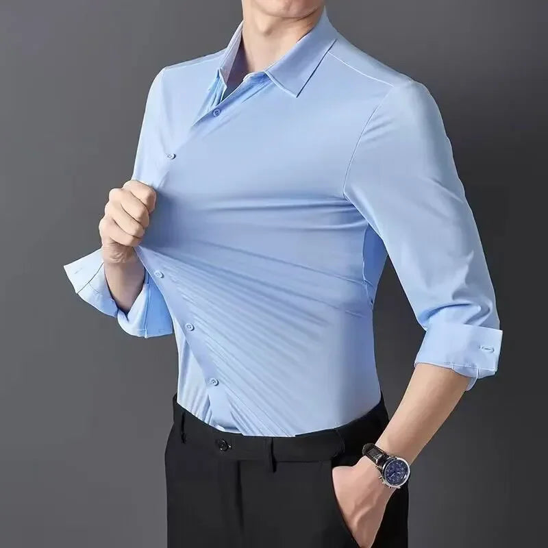 Premium Men’s Ultra-Stretch Dress Shirt