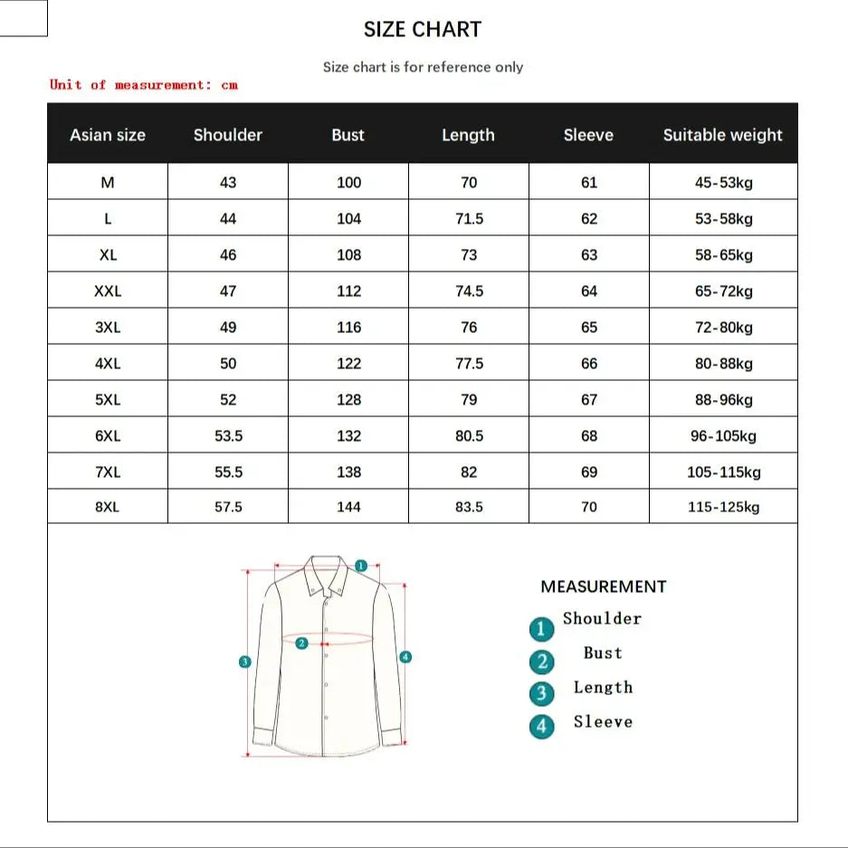 Plus Size Men Business Shirt