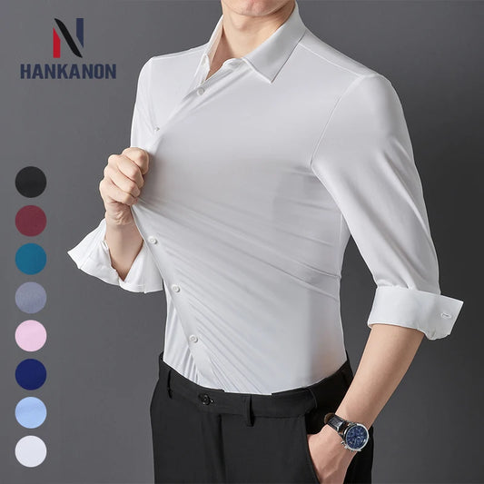 Premium Men’s Ultra-Stretch Dress Shirt