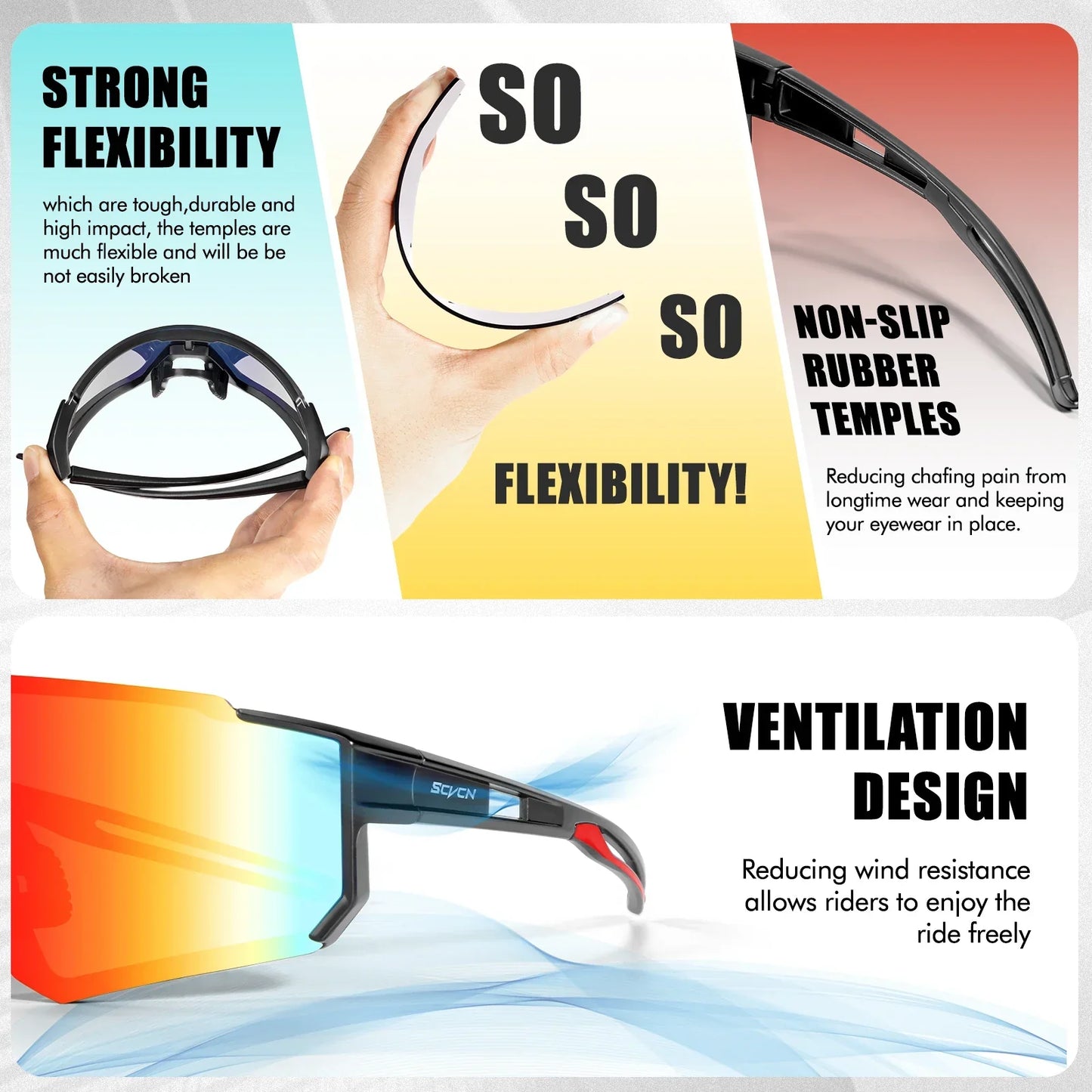 SCVCN UV400 Sports Sunglasses