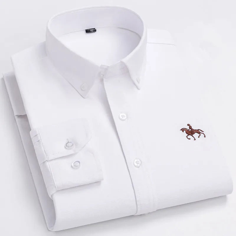 Men's Cotton Oxford Dress Shirt