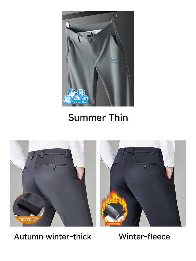 Men's All-Season Stretch Business Trousers