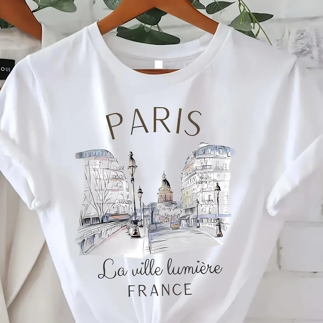 90s Paris Print Women T-Shirt
