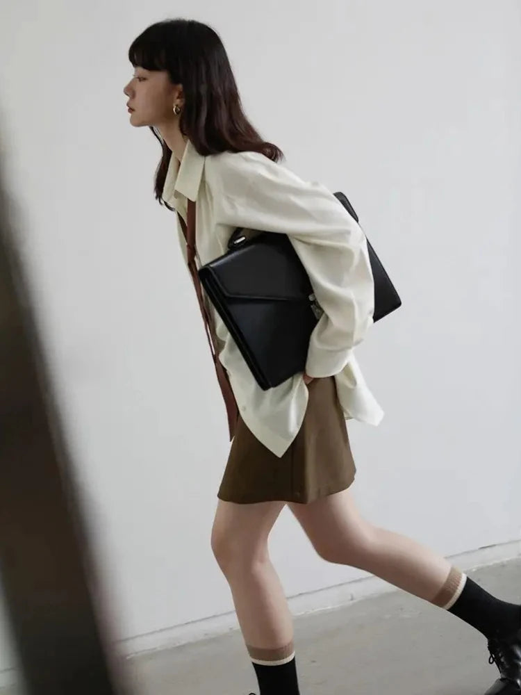 Women’s Korean Oversize Button-Up Shirt