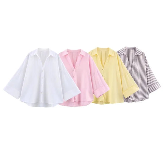 HipSeam Asymmetric Hem Women Shirt
