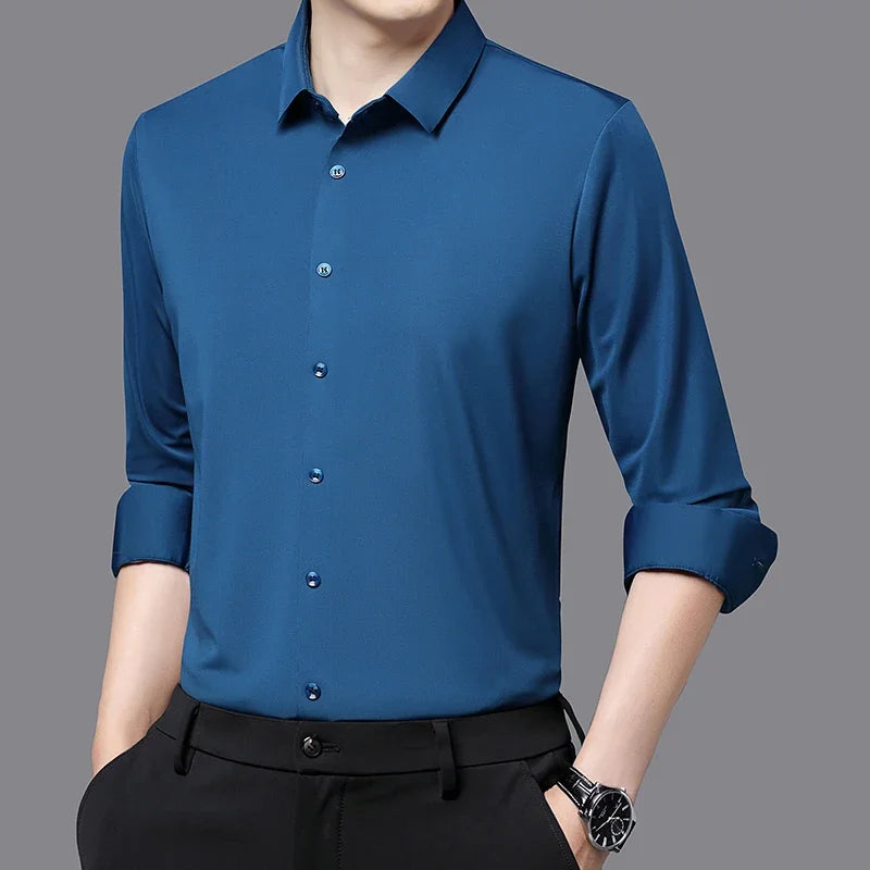 Premium Men’s Ultra-Stretch Dress Shirt