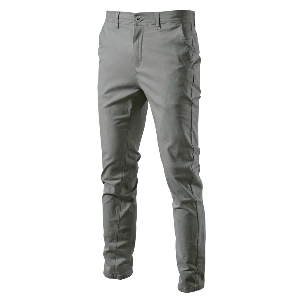 AIOPESON Cotton Slim Fit Men Trousers