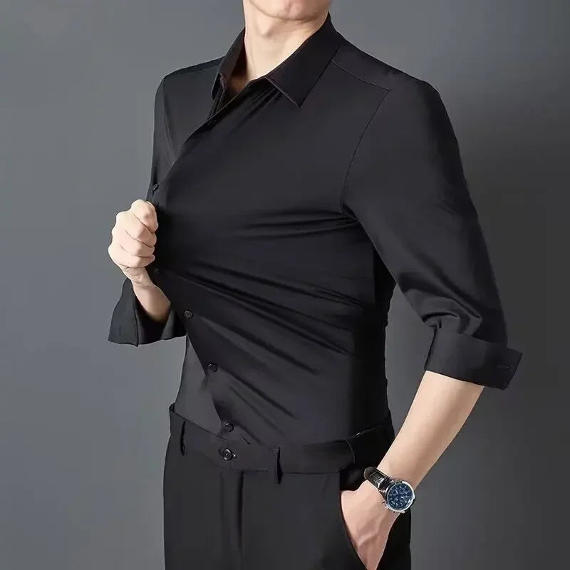 Premium Men’s Ultra-Stretch Dress Shirt
