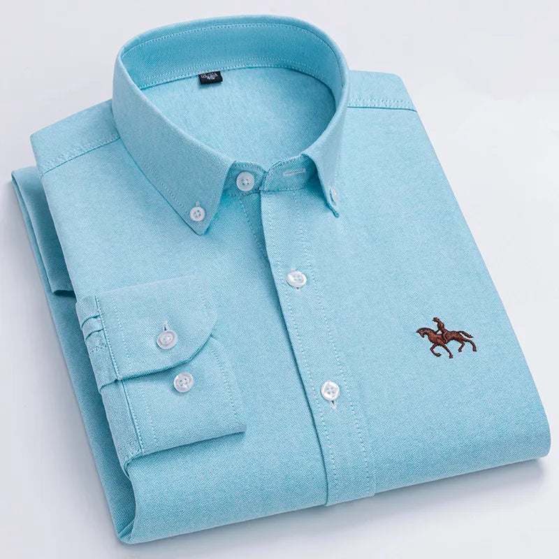 Men's Cotton Oxford Dress Shirt