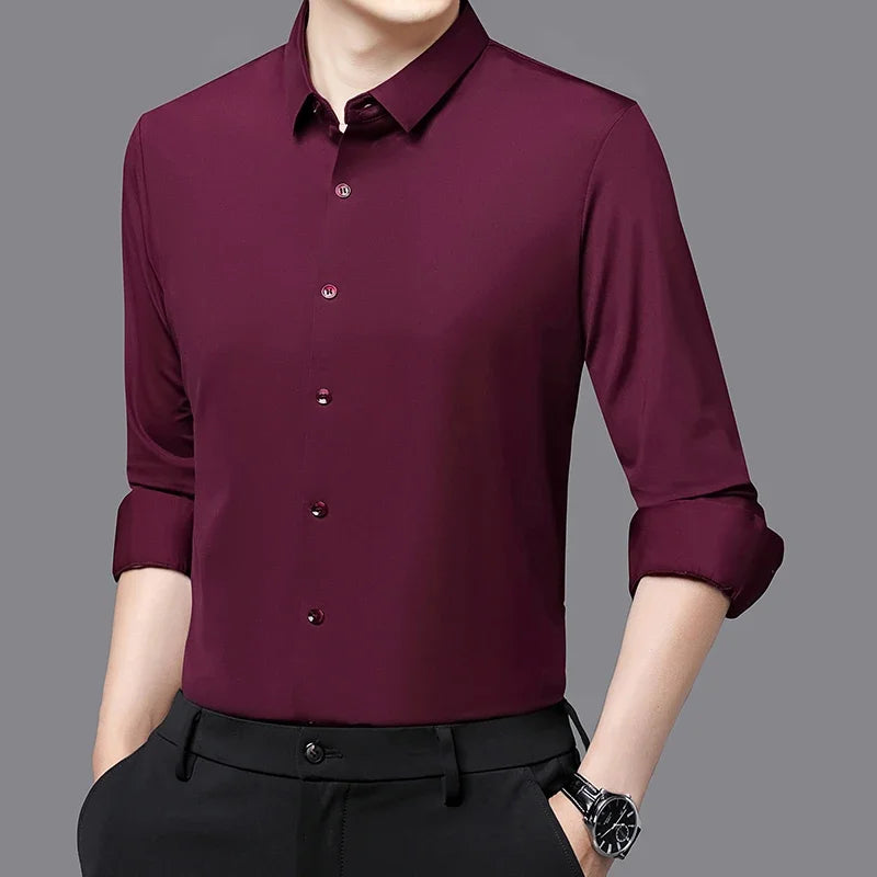 Premium Men’s Ultra-Stretch Dress Shirt