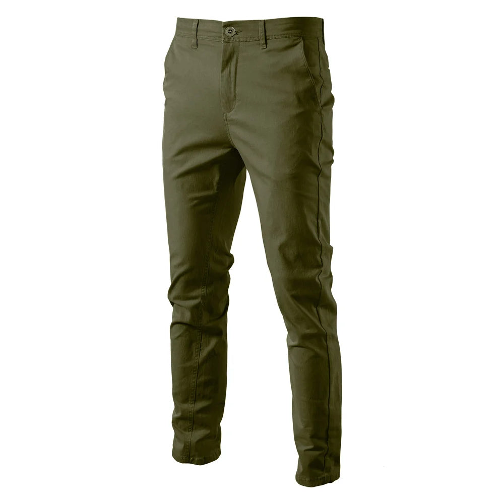 AIOPESON Cotton Slim Fit Men Trousers