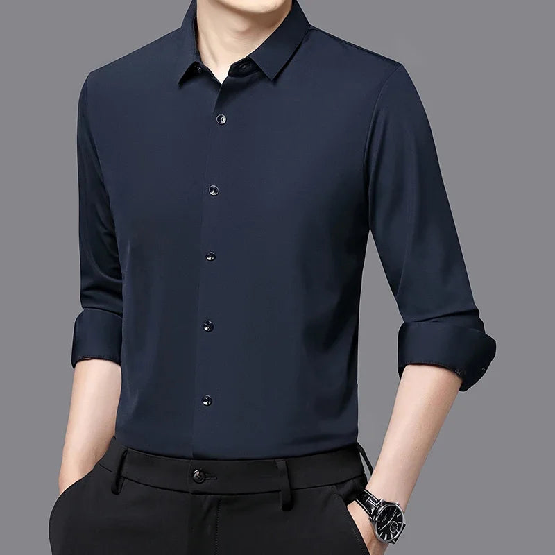Premium Men’s Ultra-Stretch Dress Shirt
