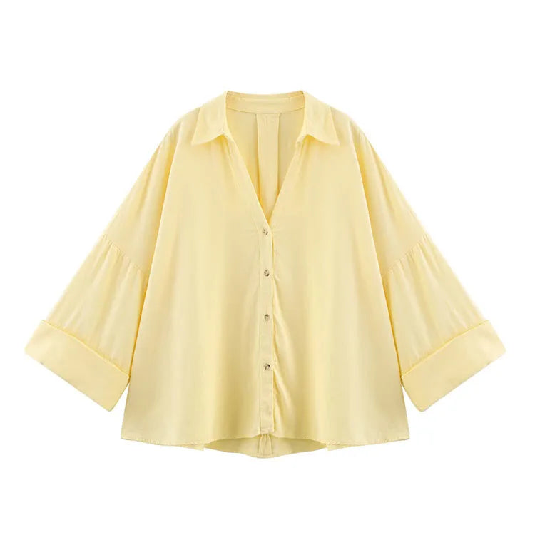 HipSeam Asymmetric Hem Women Shirt
