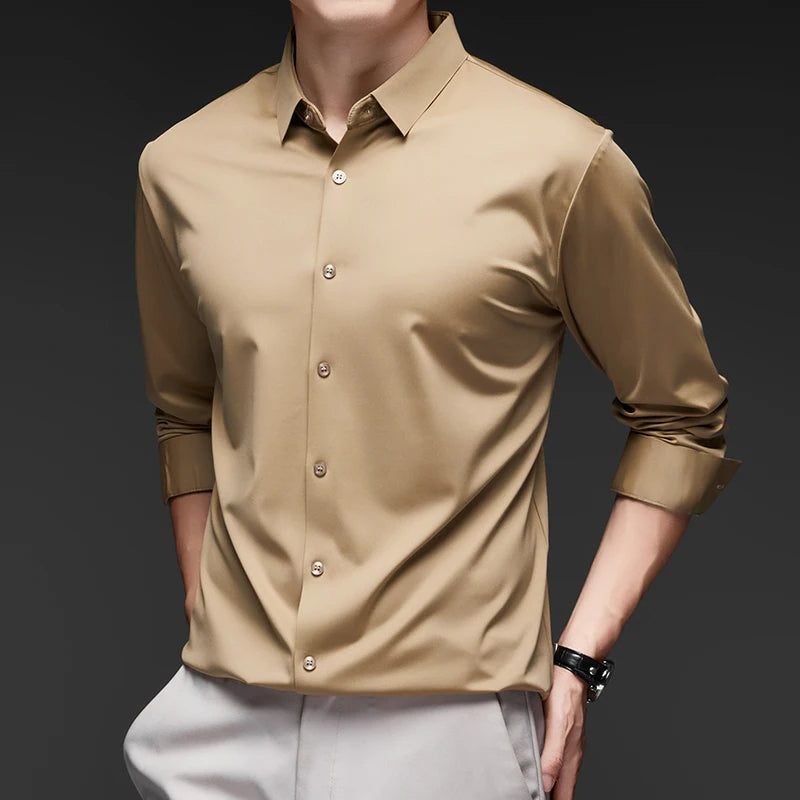 Premium Men’s Ultra-Stretch Dress Shirt