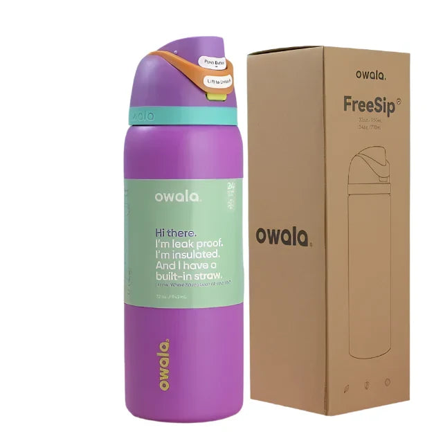 Owala FreeSip Black and White Bottle
