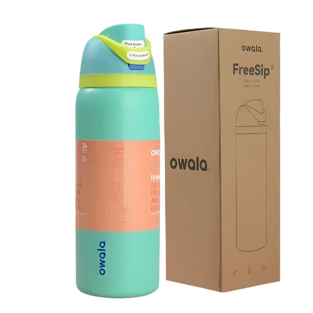 Owala FreeSip Black and White Bottle