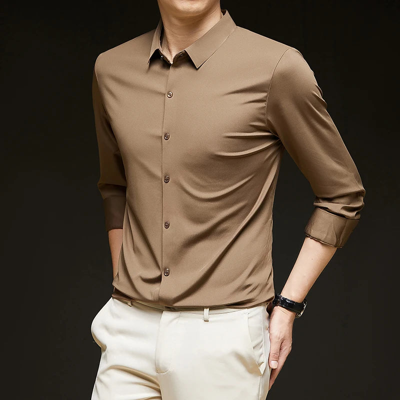 Premium Men’s Ultra-Stretch Dress Shirt
