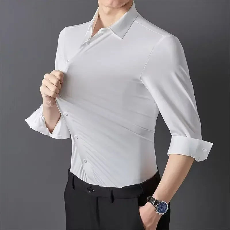 Premium Men’s Ultra-Stretch Dress Shirt